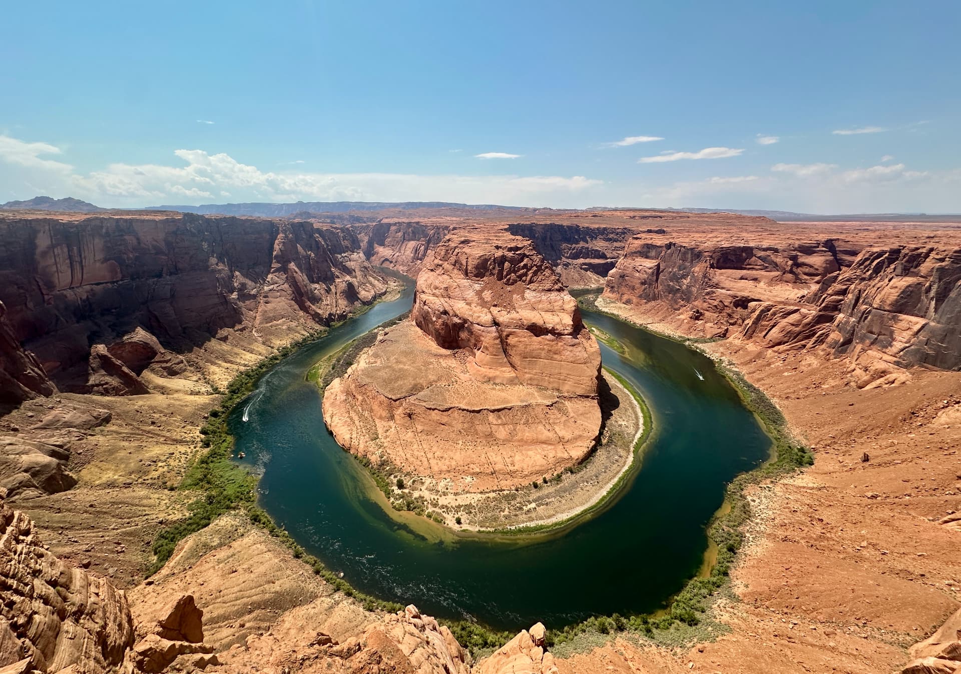 Horseshoe Bend viewed from above during a broader Southwest journey.
